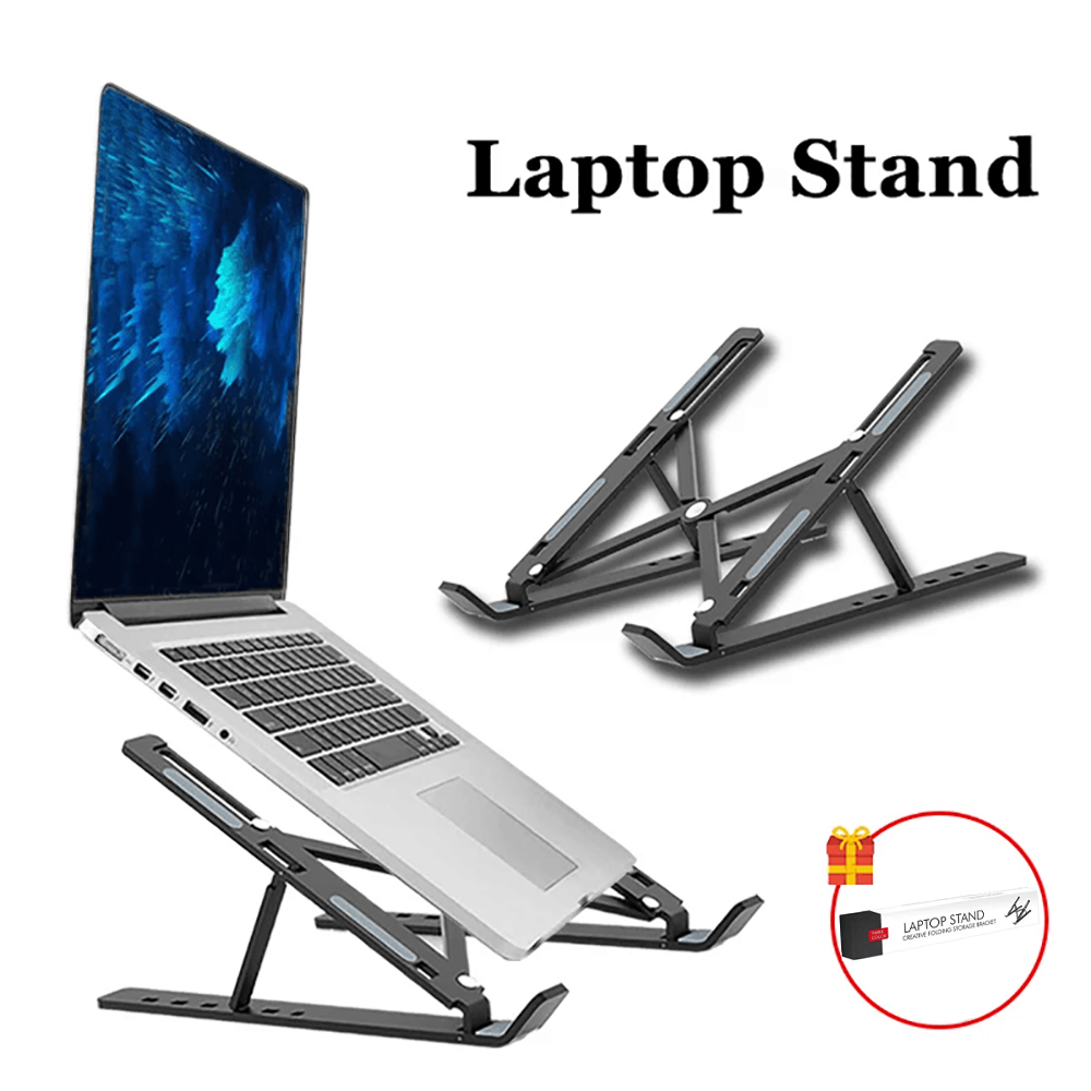 Tablet Pc Accessories - ラップトップスタンドポータブル折りたたみ式ノートブックブラケット調整可能なコンピュータモニターホルダー Macbook Air iPad タブレット用ベースアクセサリー