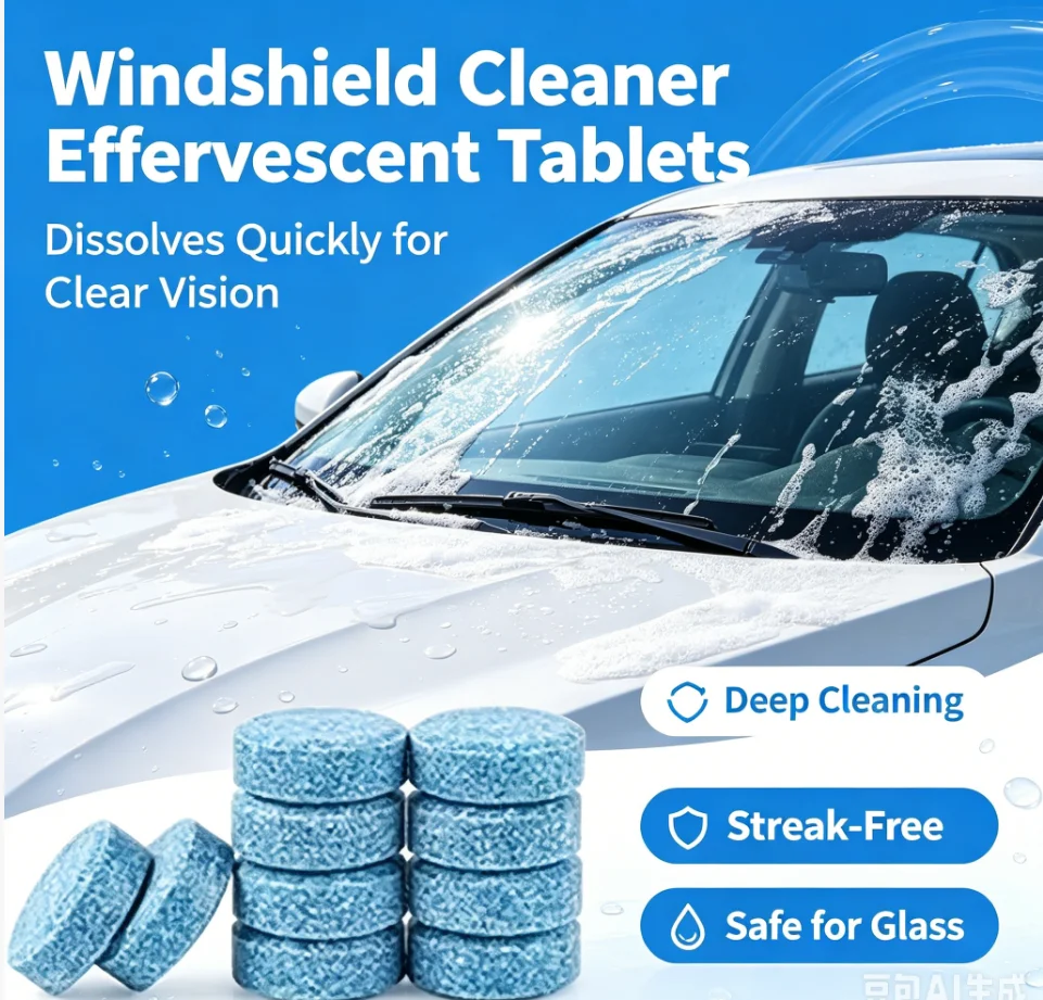 Tablet Accessories For Car - 100/2個入り発泡性固形カーウォッシャー、車のフロントガラス用タブレット、ガラス水垢除去剤、汎用自動車クリーナーアクセサリー