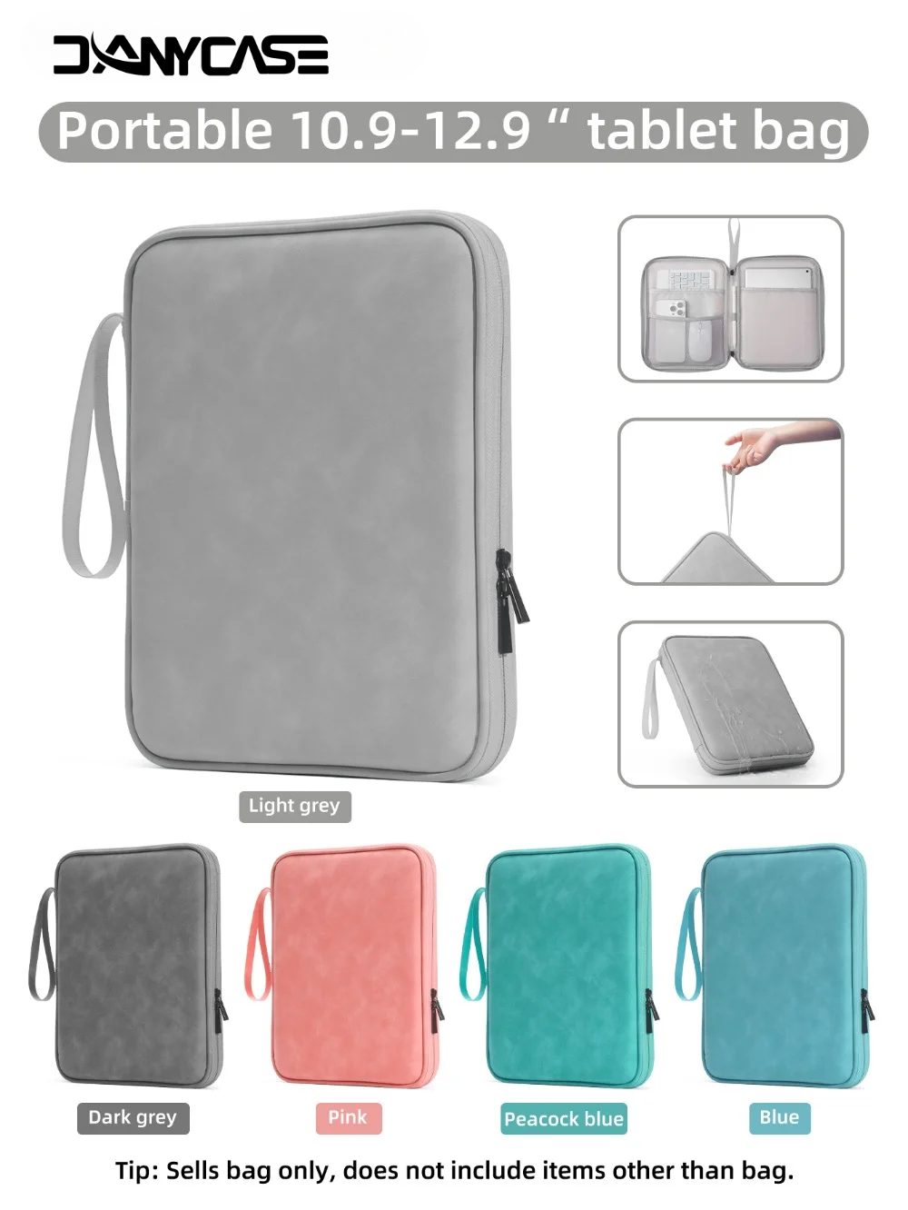 Essential Tablet Accessories - タブレットスリーブバッグ 7.9-12.9 インチ用ハンドバッグケース iPad Samsung Xiaomi