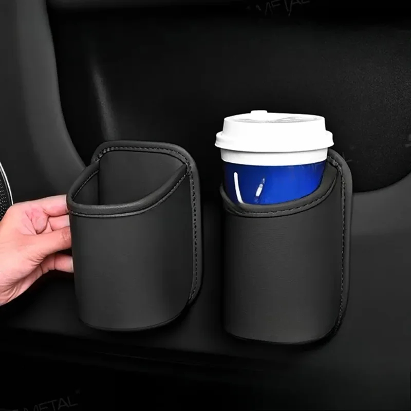 Tablet Accessories For Car - 車のドアカップホルダー レザー製 車載ドリンクホルダー 収納ボックス 車後部座席カップホルダー 車内アクセサリー用オーガナイザー