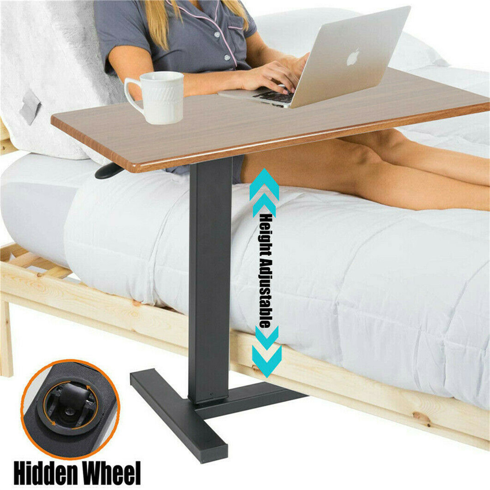 Tablet Lap Desk - 大型ローリングオーバーベッドラップトップデスク高さ調節可能なテーブルスタンド病院用米国ベッドサイドトレイ