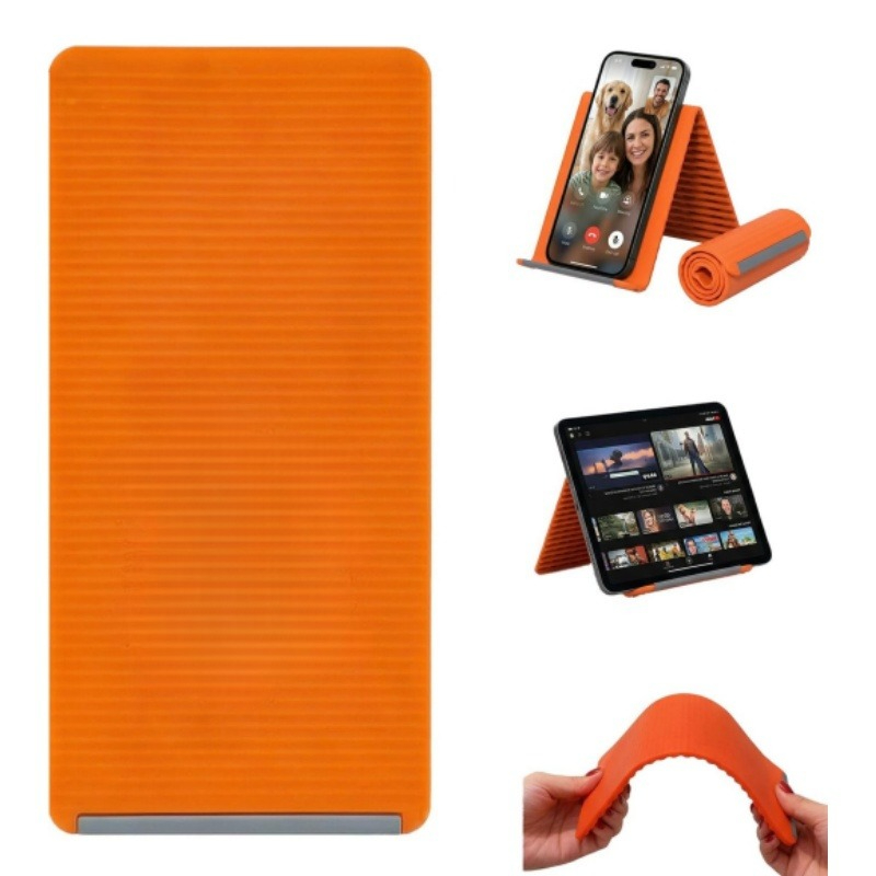 Essential Tablet Accessories - 創造的で柔軟な折りたたみ式変形スタンド、怠惰なブラケット、旅行、オフィス、ポータブルシリコンデスクトップ携帯電話タブレットホルダーマウント