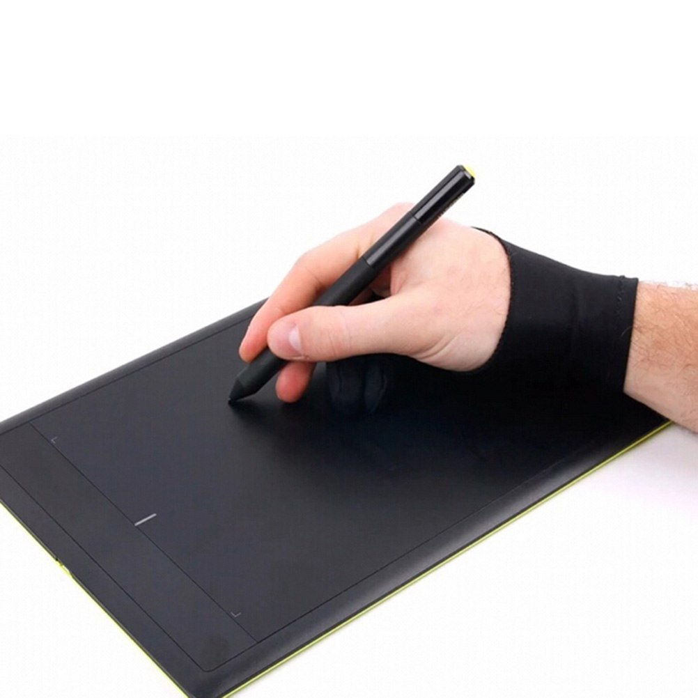Drawing Glove Artist - 2本の指の黒の手袋,芸術的な学生のためのデジタル描画のための防汚