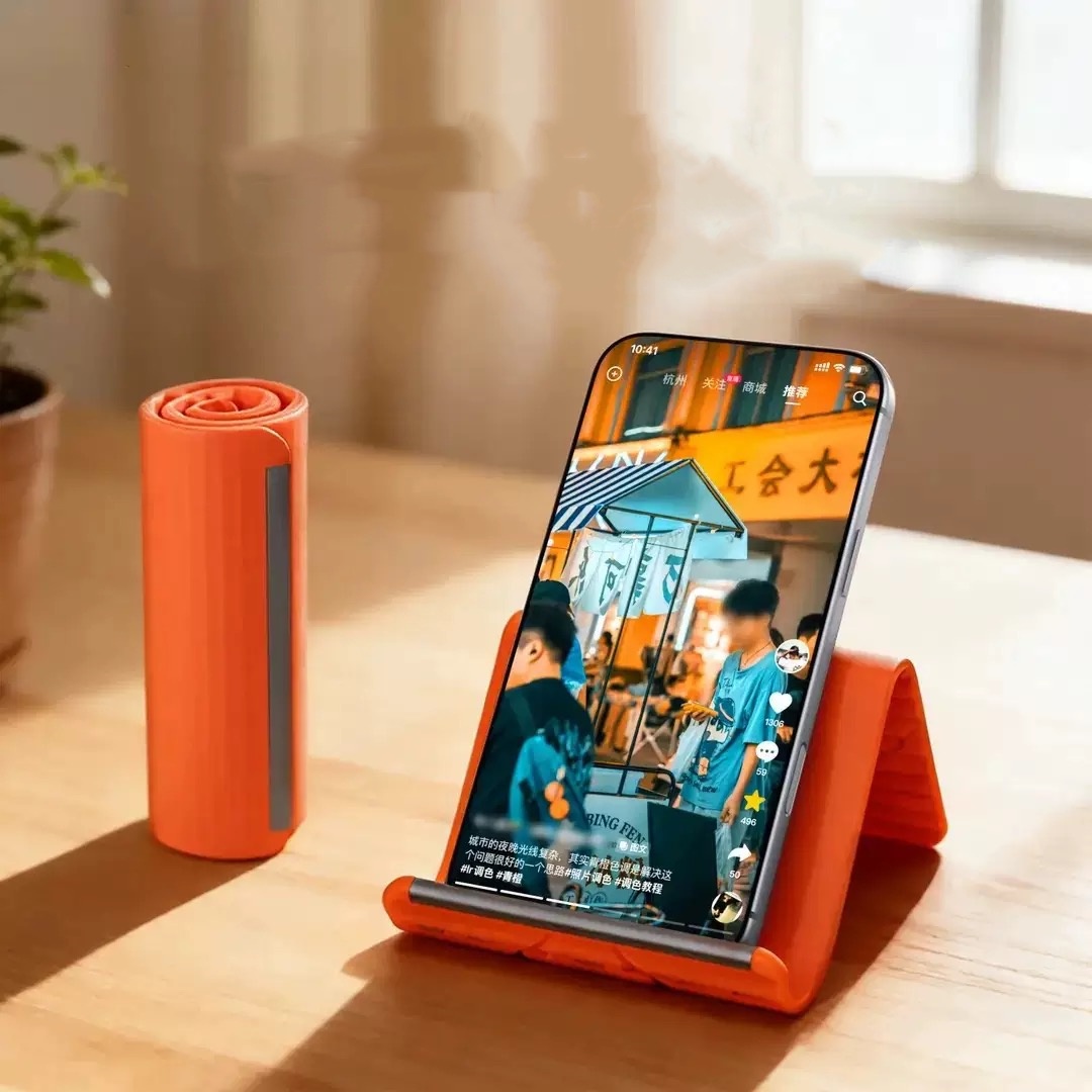 Essential Tablet Accessories - 怠惰な携帯電話スタンド シリコン製デスクトップタブレット/ノートパソコンホルダー クリエイティブで柔軟な折りたたみ式変形スタンド 旅行用アクセサリー