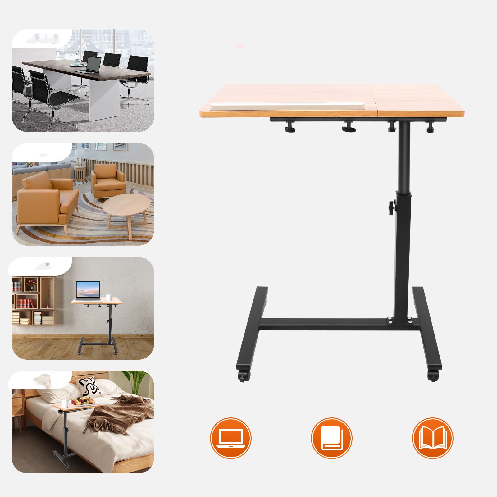 モバイルラップトップテーブル 調整可能 360度回転 °   - Tablet Lap Desk のレビューと価格