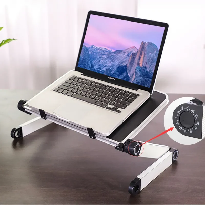 冷却ファン付き調節可能なラップトップスタンド 高さ角度調整可 - Tablet Lap Desk のレビューと価格
