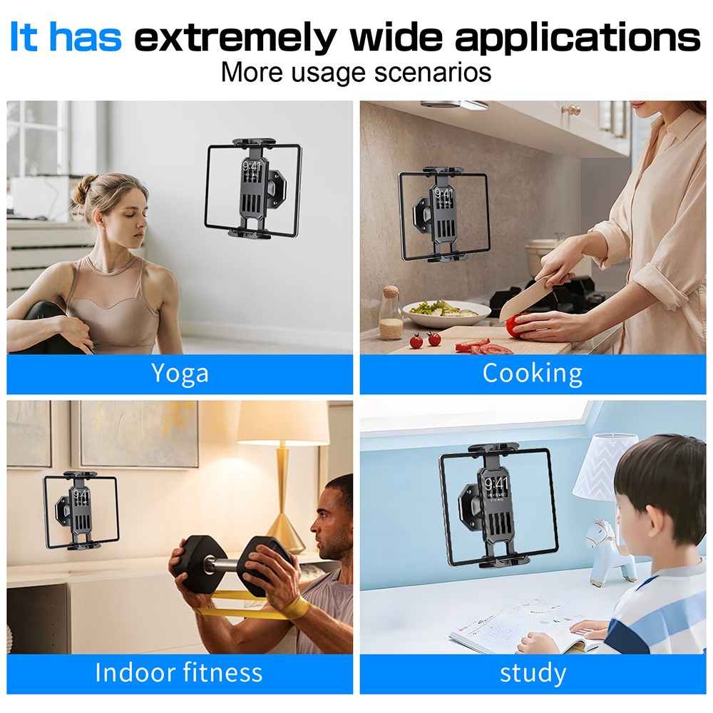 壁掛け式スマホホルダー タブレットスタンド 調整可能クランプ - Essential Tablet Accessories のレビューと価格