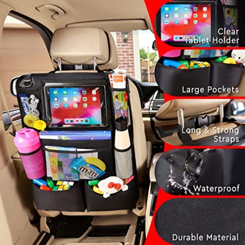 カーシートオーガナイザー多機能オックスフォード生地カーバック - Tablet Accessories For Car のレビューと価格