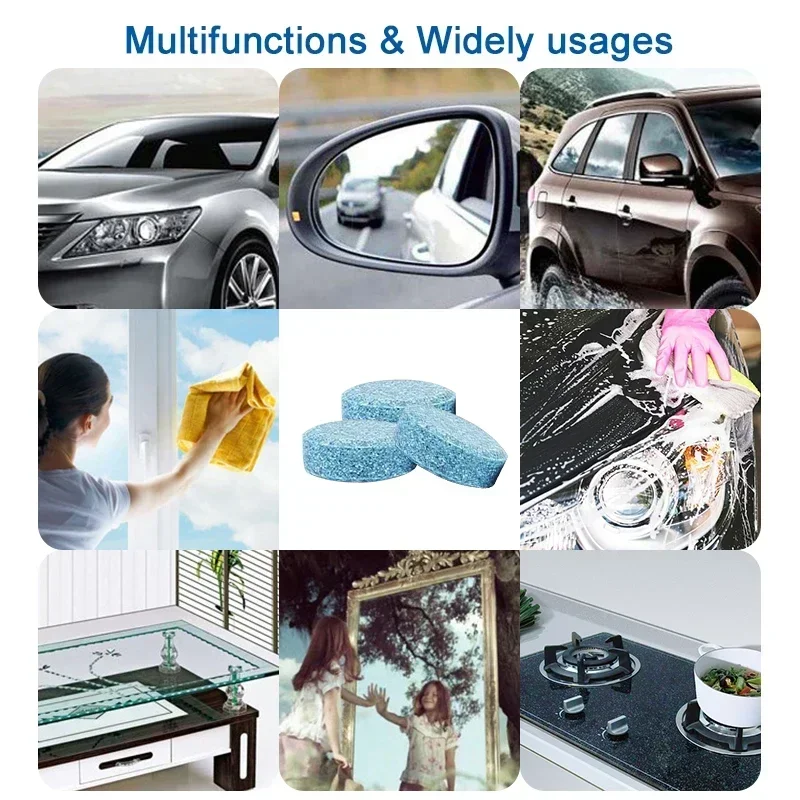 100/2個入り発泡性固形カーウォッシャー、車のフロントガラ - Tablet Accessories For Car のレビューと価格