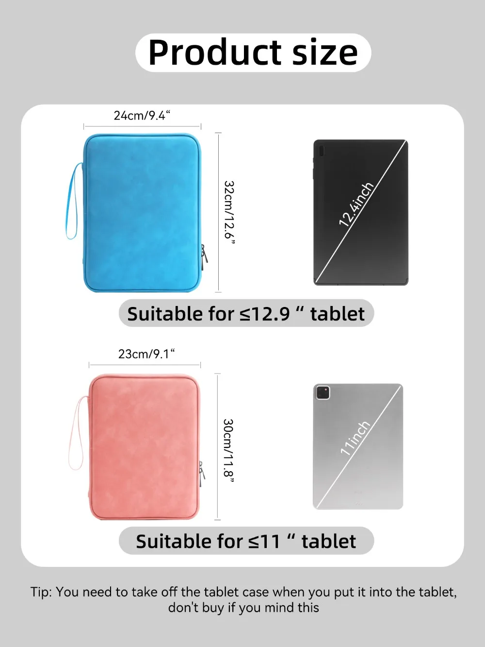 タブレットスリーブバッグ 7.9-12.9 インチ用ハンドバ - Essential Tablet Accessories のレビューと価格