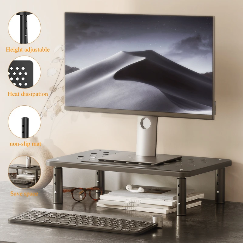 調節可能なコンピューターラック伸縮式デスクモニターホルダー高 - Tablet Lap Desk のレビューと価格