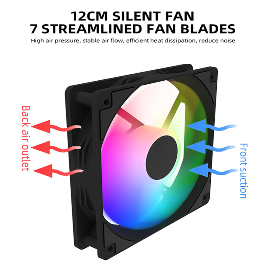 120 ミリメートル PC ケースファン 12V RGB 循 - Tablet Accessories Aesthetic のレビューと価格