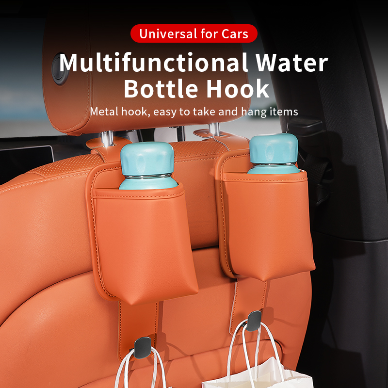 多機能カーシートバックフック カップホルダー付き PUレザー - Tablet Accessories For Car のレビューと価格