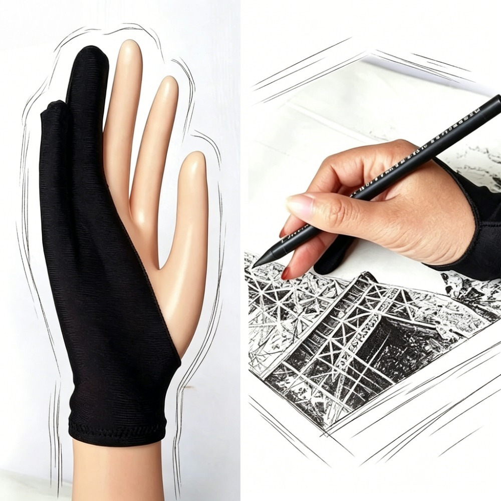 アーティスト用 2本指グローブ アンチタッチスクリーンプロテ - Drawing Glove Artist のレビューと価格