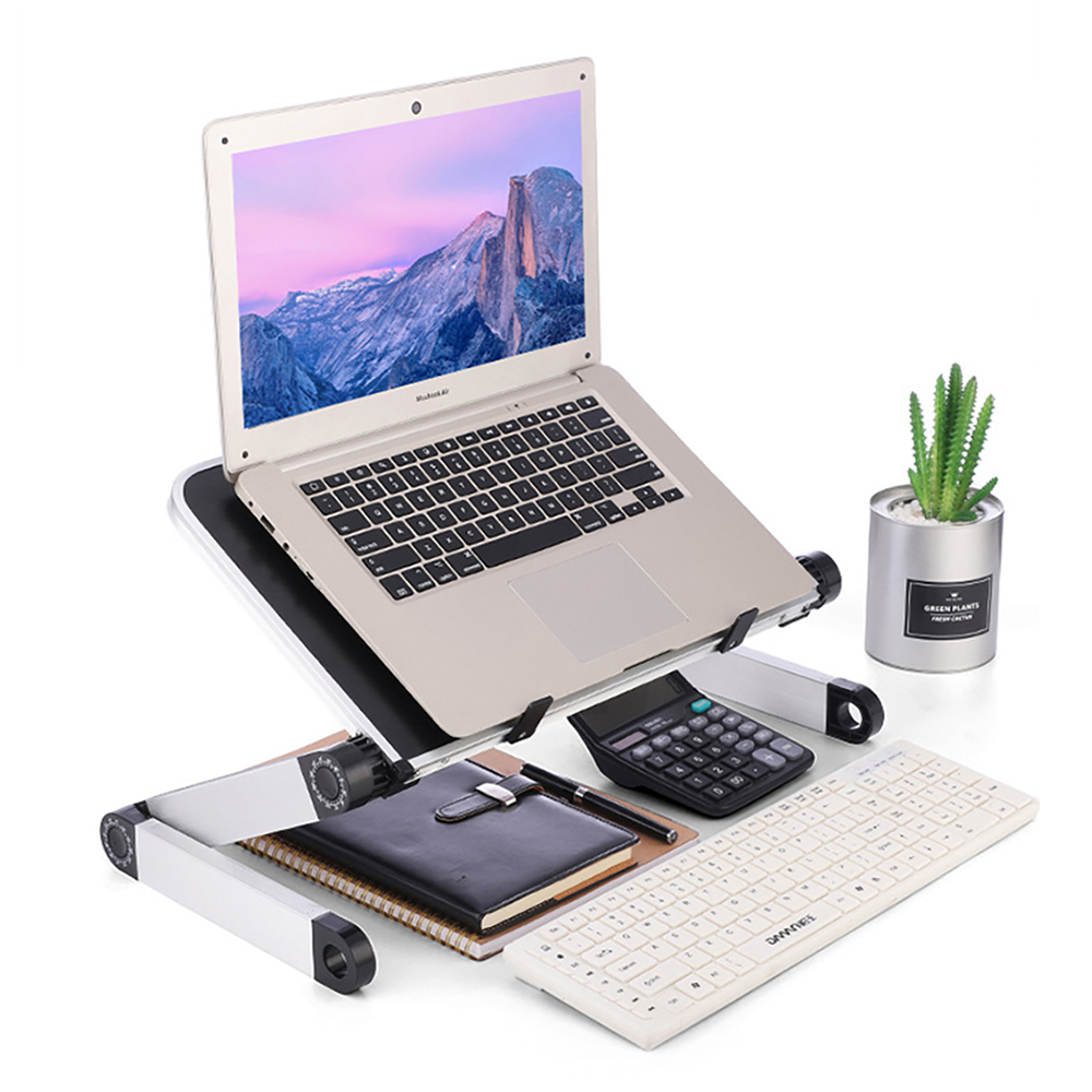 調節可能なラップトップデスクスタンドポータブルアルミ人間工学 - Tablet Lap Desk のレビューと価格