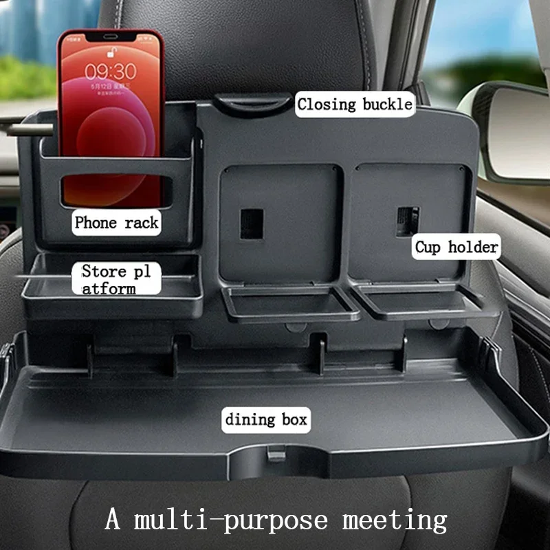 車の後部座席用折りたたみ式ダイニングテーブル - カップホル - Tablet Accessories For Car のレビューと価格